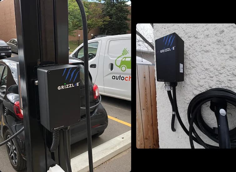 Grizzl-E chargers installed on a wall